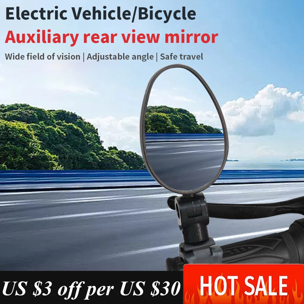 Adjustable Bicycle Rearview Mirror Universal Rotate Wide-Angle Cycling Rear View Mirrors For Scooter MTB Road Bike Accessories 
Adjustable Bicycle Rearview Mirror Universal Rotate Wide-Angle Cycling Rear View Mirrors For Scooter MTB Road Bike Accessories