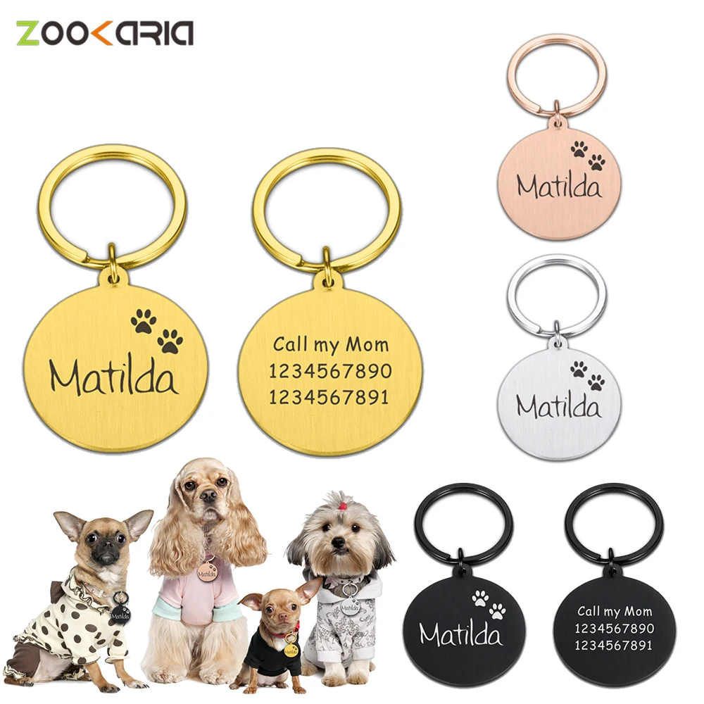 Custom Dog Tag Personalized Dogs Plat Free Engraving For Cat Pet Charm Name Number Pendant Round Necklace Badge Puppy Accessory
Custom Dog Tag Personalized Dogs Plat Free Engraving For Cat Pet Charm Name Number Pendant Round Necklace Badge Puppy Accessory