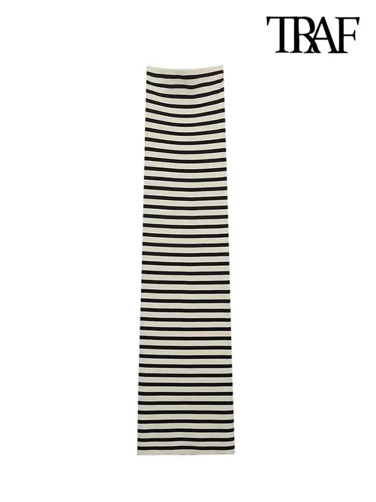 TRAF Women Fashion Striped Fitted Knit Midi Dress Vintage Strapless Sleeveless Female Dresses Vestidos Mujer
TRAF Women Fashion Striped Fitted Knit Midi Dress Vintage Strapless Sleeveless Female Dresses Vestidos Mujer