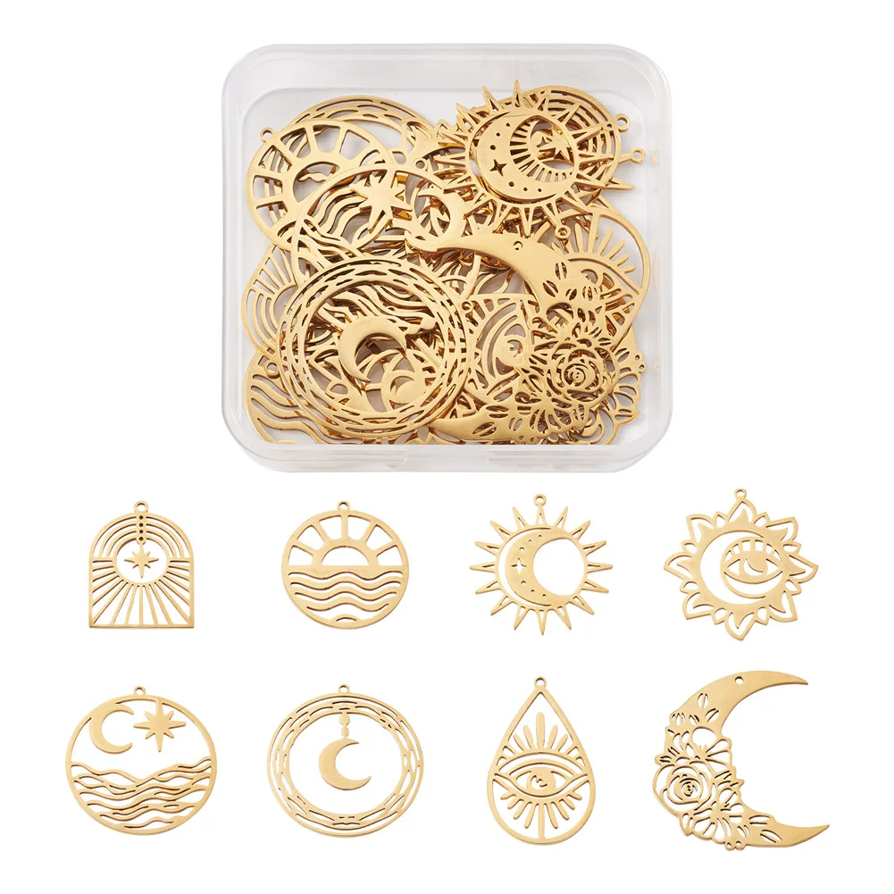 Sun Moon Star Style Stainless Steel Pendants Charms for DIY Necklace Earrings Jewelry Accessories
Sun Moon Star Style Stainless Steel Pendants Charms for DIY Necklace Earrings Jewelry Accessories