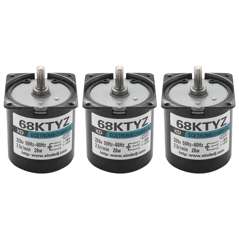 3Pcs 68Ktyz Mini Gear Motor Ac 220V 28W 2.5R/Min Large Torque Permanent Magnet Synchronous Gear Motor
3Pcs 68Ktyz Mini Gear Motor Ac 220V 28W 2.5R/Min Large Torque Permanent Magnet Synchronous Gear Motor