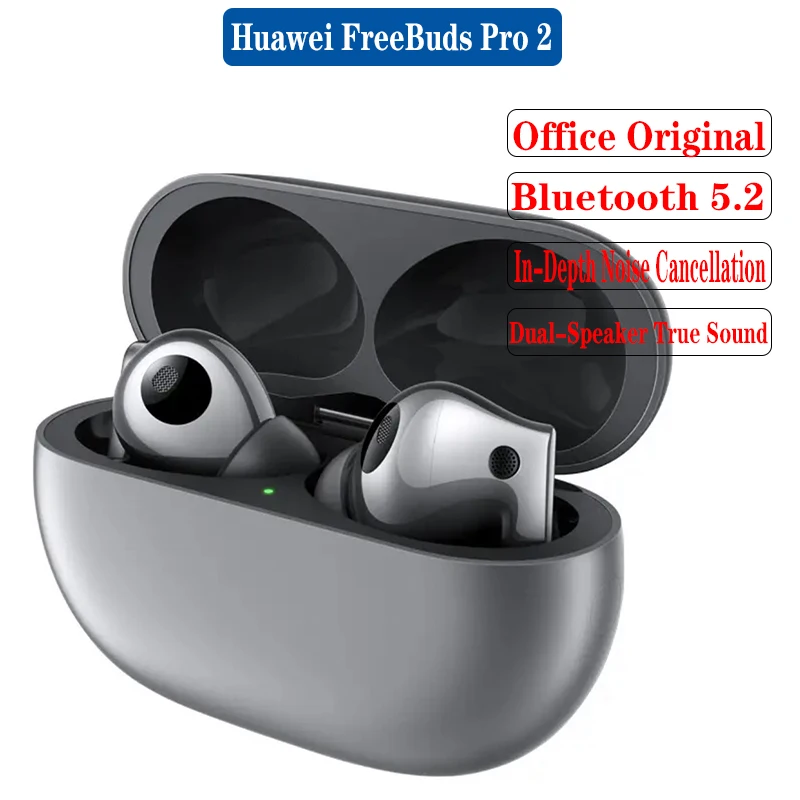 Беспроводные наушники Huawei FreeBuds Pro 2 Bluetooth 5,2, наушники с глубоким шумом, двойной динамик, True Sound, интеллектуальные, ANC 2,0
Беспроводные наушники Huawei FreeBuds Pro 2 Bluetooth 5,2, наушники с глубоким шумом, двойной динамик, True Sound, интеллектуальные, ANC 2,0