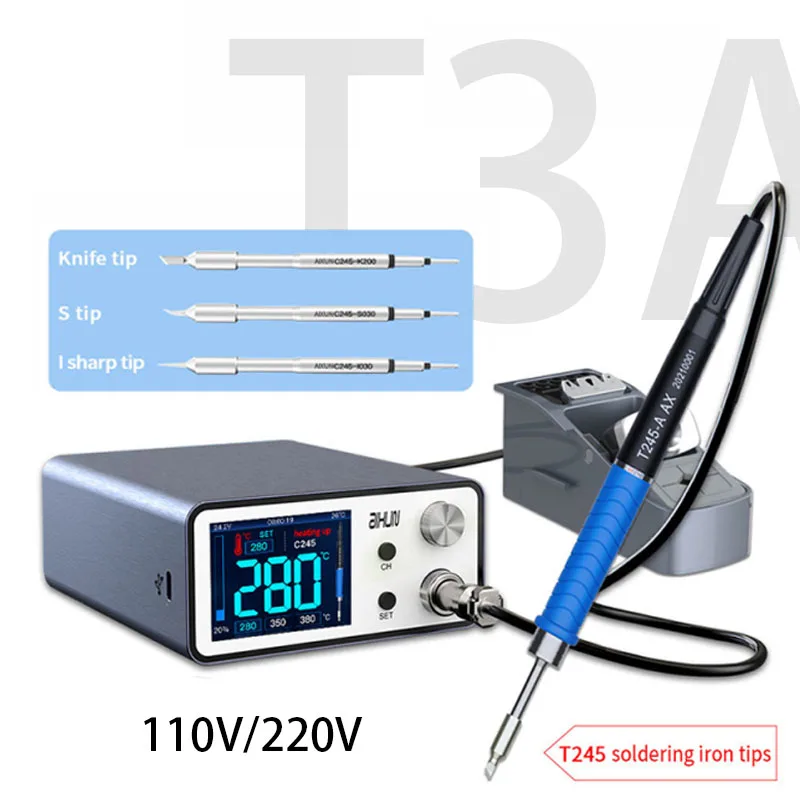 AIXUN T3A T3B 200W Precision Soldering Station with T12/T245/936 Handle Soldering Iron Cartridges Tip Welding Iron Station
AIXUN T3A T3B 200W Precision Soldering Station with T12/T245/936 Handle Soldering Iron Cartridges Tip Welding Iron Station