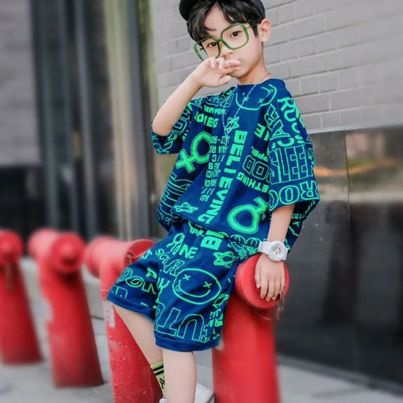 Kids Clothes Boys Sports Suit Summer Children Clothing Sets Letter T Shirt + Pants 2Pcs Tracksuit For Boys 4 6 8 10 12 Years
Kids Clothes Boys Sports Suit Summer Children Clothing Sets Letter T Shirt + Pants 2Pcs Tracksuit For Boys 4 6 8 10 12 Years