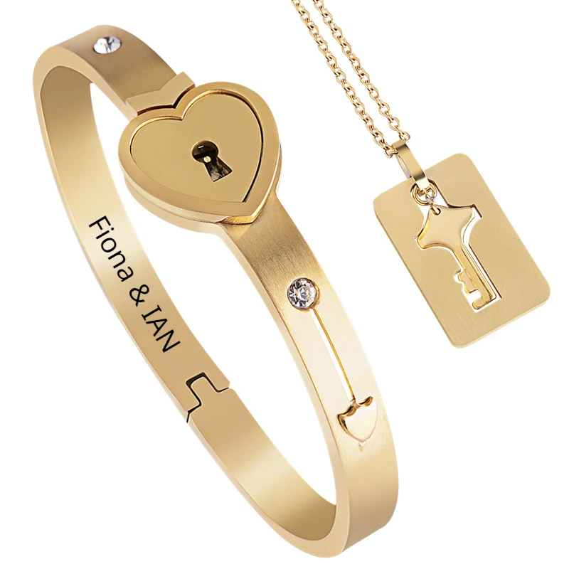 Custom Name Lock Couple Bracelets Rush To The Clouds Stainless Steel Diamond Bracelets for Couple with Keys Gift for Boyfriend
Custom Name Lock Couple Bracelets Rush To The Clouds Stainless Steel Diamond Bracelets for Couple with Keys Gift for Boyfriend