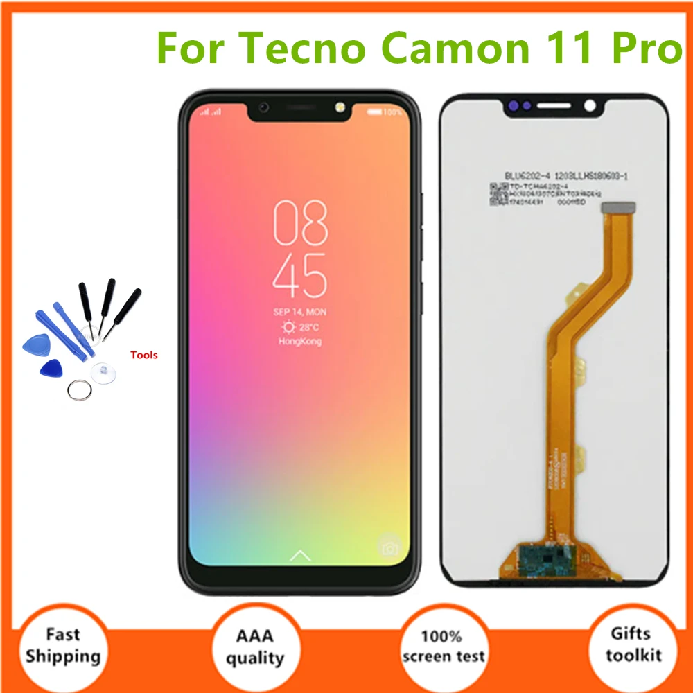 100% Tested Black 6.2 inch For Tecno Camon 11 Pro CF8 Full LCD Display Touch Screen Digitizer Assembly Replacement parts
100% Tested Black 6.2 inch For Tecno Camon 11 Pro CF8 Full LCD Display Touch Screen Digitizer Assembly Replacement parts