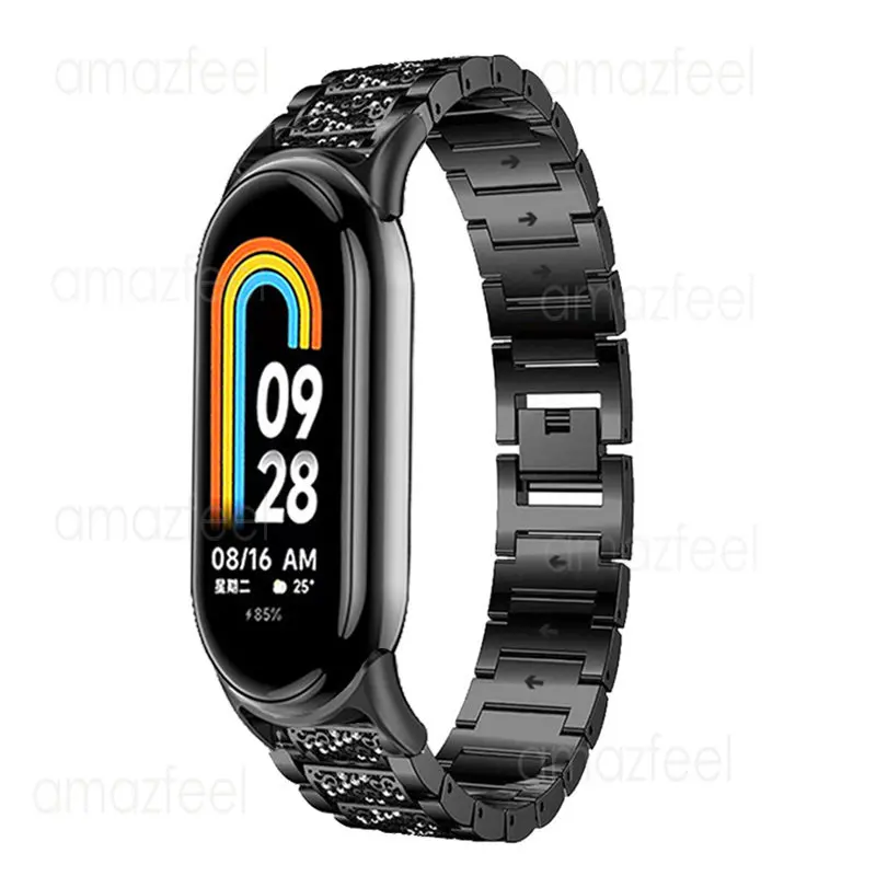 Diamond Strap for Xiaomi Mi Band 8 smartband accessories Metal Strap for xiaomi miband 8 Wristband Correa for mi band 8 Bracelet
Diamond Strap for Xiaomi Mi Band 8 smartband accessories Metal Strap for xiaomi miband 8 Wristband Correa for mi band 8 Bracelet