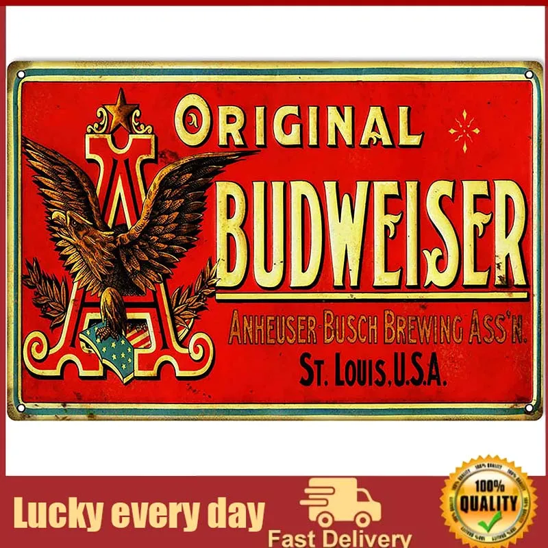 Original Budweiser Beer Sign Funny Tin Sign Bar Pub Diner Cafe Wall Decor Home Decor Art Poster Retro Vintage metal decor
Original Budweiser Beer Sign Funny Tin Sign Bar Pub Diner Cafe Wall Decor Home Decor Art Poster Retro Vintage metal decor
