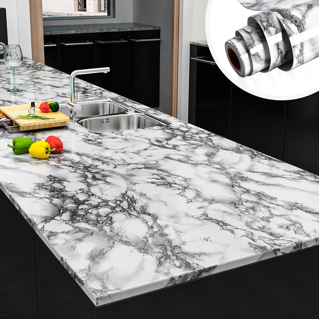 3D Marble Vinyl Waterproof Wallpaper for Bathroom Table Kitchen Ambry Countertop Self Adhesive Sticker for Furniture Home Decor
3D Marble Vinyl Waterproof Wallpaper for Bathroom Table Kitchen Ambry Countertop Self Adhesive Sticker for Furniture Home Decor