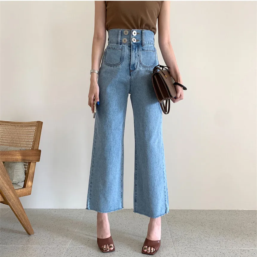 2022 Spring Wide Leg Pants High Waist Elegant Loose Baggy Jeans For Women Chic Korean Denim Pants Fall Straight Trousers P462
2022 Spring Wide Leg Pants High Waist Elegant Loose Baggy Jeans For Women Chic Korean Denim Pants Fall Straight Trousers P462