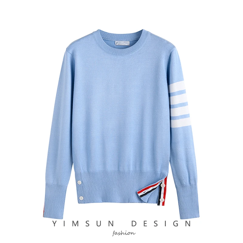 TBB style early autumn new striped pullover round neck sweater loose men and women couples with the same style tops
TBB style early autumn new striped pullover round neck sweater loose men and women couples with the same style tops