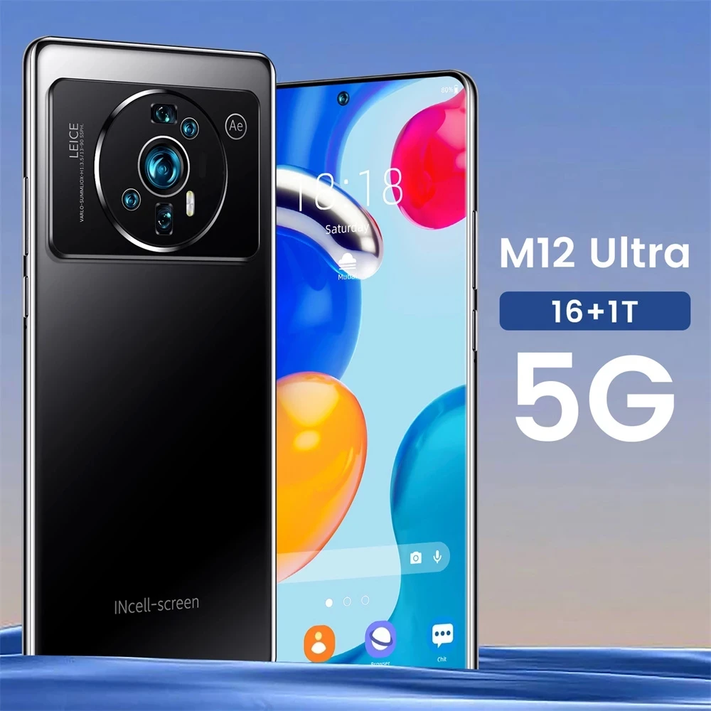 

Смартфон глобальная версия M12 Ultra, 7,3 дюйма, 16 ГБ + ТБ, 48 Мп + 72 м, 7300 мАч, Android 12, 10 ядер, две SIM-карты, разблокировка распознаванием лица