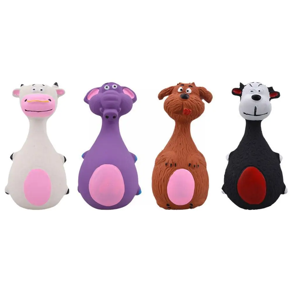 

Latex Dog Toys Elephant Donkey Cow Rubber Vocal Toys Squeaky Sound Chew Bite Latex Resistant Cleaning Toys Interactive Toy H4m6