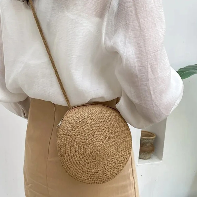 Round Straw Weaving Flower Shoulder Bags For Women Casual Summer Beach Crossbody Bag Purse Cute Girls Messenger Handbags
Round Straw Weaving Flower Shoulder Bags For Women Casual Summer Beach Crossbody Bag Purse Cute Girls Messenger Handbags