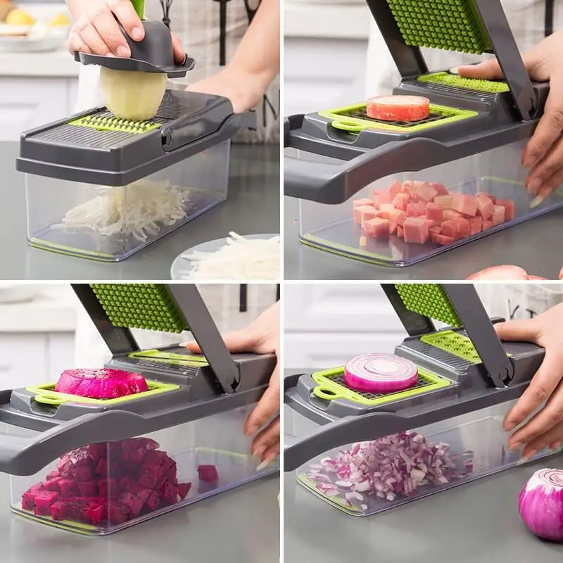 Kitchen Accessories Multifunctional Vegetable Cutter Fruit Slicer Grater Shredders Drain Basket Slicers 8 In 1 Gadgets
Kitchen Accessories Multifunctional Vegetable Cutter Fruit Slicer Grater Shredders Drain Basket Slicers 8 In 1 Gadgets