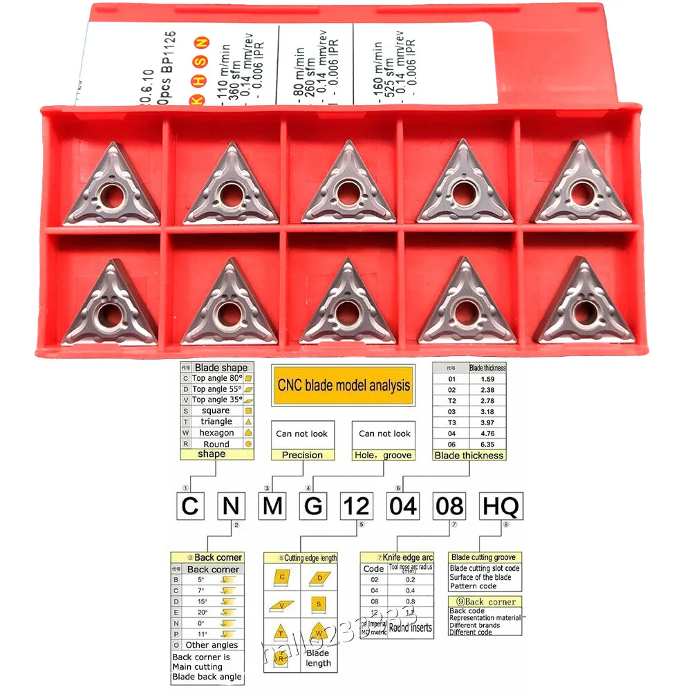 10PCS TNMG160404-MA BP1125 Indexable Carbide Turning Tool Insert CNC Lathe Turning Tool For Machining Stainless Steel Cast Iron
10PCS TNMG160404-MA BP1125 Indexable Carbide Turning Tool Insert CNC Lathe Turning Tool For Machining Stainless Steel Cast Iron