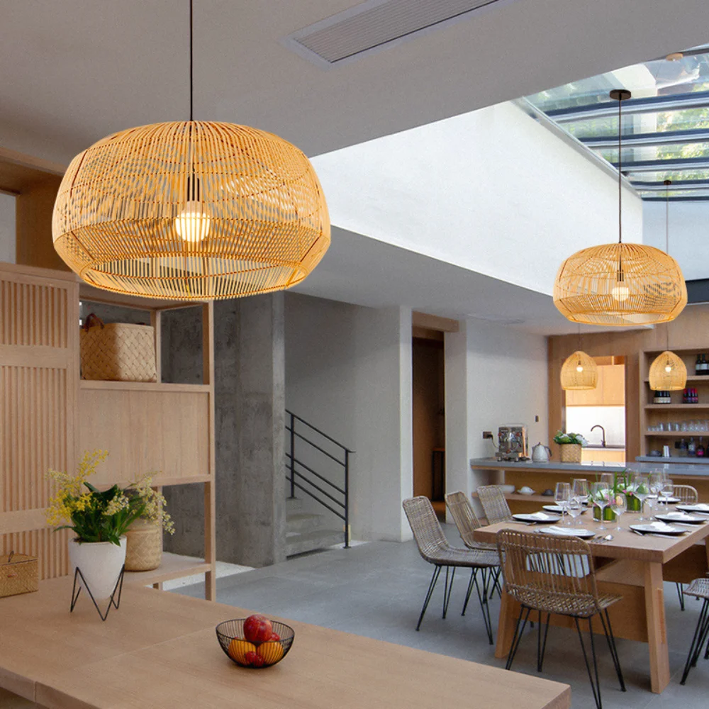 Vintage Chinese Style Pendant LightS Bamboo Handmake Hanging Lamp Nordic Living Room Dining Room Restaurant Cafe E27 Suspension 
Vintage Chinese Style Pendant LightS Bamboo Handmake Hanging Lamp Nordic Living Room Dining Room Restaurant Cafe E27 Suspension