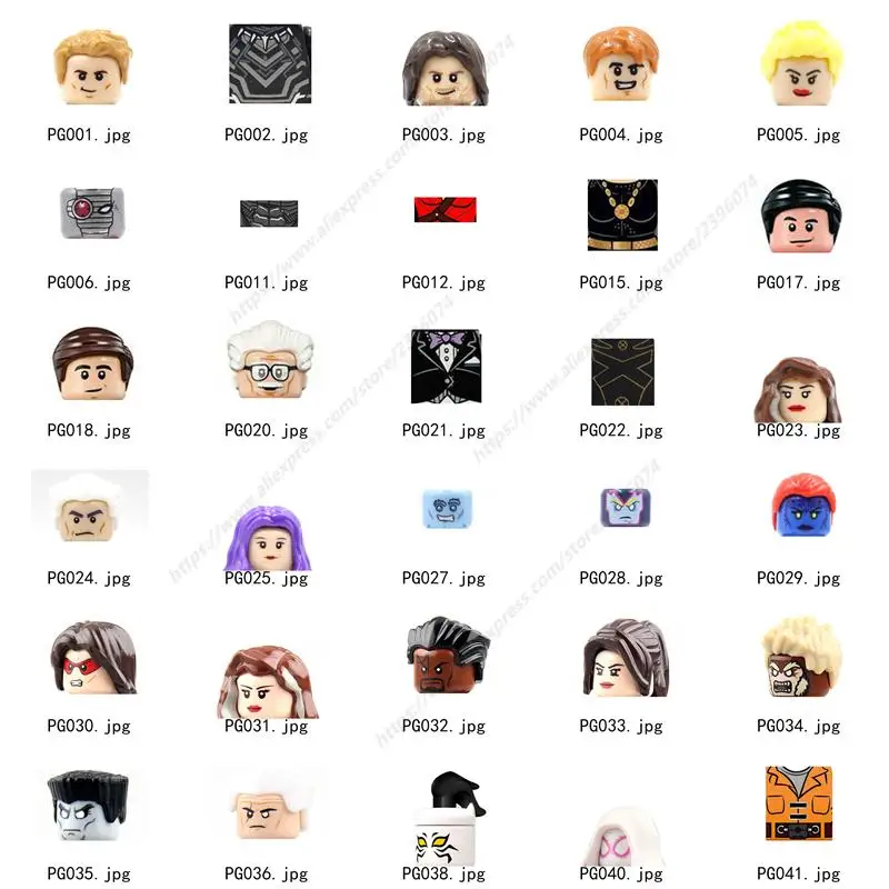 Single PG001- PG041 models Figures Head accessories Building Blocks toys for children Series-133
Single PG001- PG041 models Figures Head accessories Building Blocks toys for children Series-133