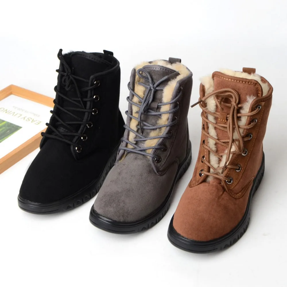 Новинка 2022, модные женские зимние сапоги на шнуровке, зимняя теплая женская обувь из овечьей шерсти, женские сапоги с низким вырезом
Новинка 2022, модные женские зимние сапоги на шнуровке, зимняя теплая женская обувь из овечьей шерсти, женские сапоги с низким вырезом