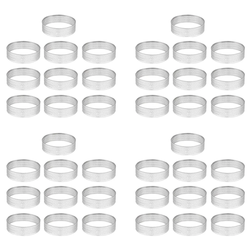 40Pcs 4.5Cm Round Stainless Perforated Seamless Tart Ring Quiche Ring Tart Pan Pie Tart Ring With Hole Tart Shell Ring
40Pcs 4.5Cm Round Stainless Perforated Seamless Tart Ring Quiche Ring Tart Pan Pie Tart Ring With Hole Tart Shell Ring