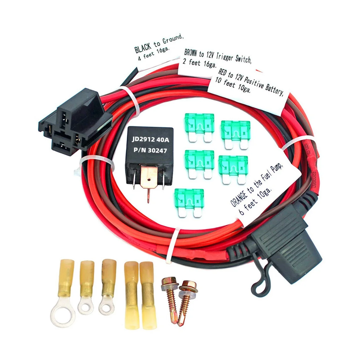 Universal 12V Electric Fuel Pump Relay Kit Waterproof Relay with Fuel Pump Wiring Harness 5 Pin SPDT
Universal 12V Electric Fuel Pump Relay Kit Waterproof Relay with Fuel Pump Wiring Harness 5 Pin SPDT