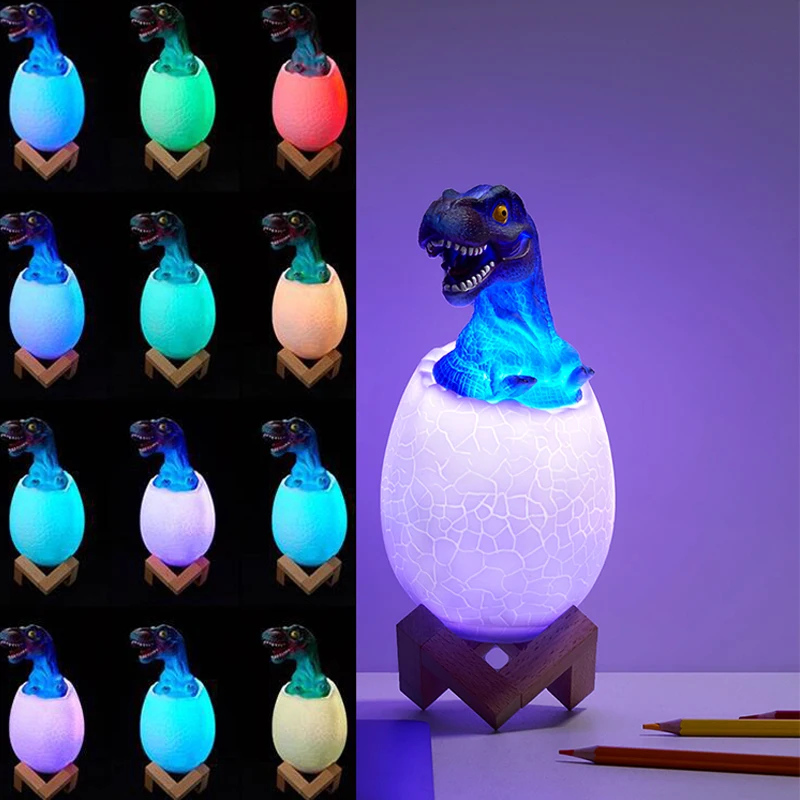 3D Dinosaur Night Lamp LED Night Light Remote Control 3 16 Colors USB Recharge Nightlight For Children's Bedroom lampada led
3D Dinosaur Night Lamp LED Night Light Remote Control 3 16 Colors USB Recharge Nightlight For Children's Bedroom lampada led
