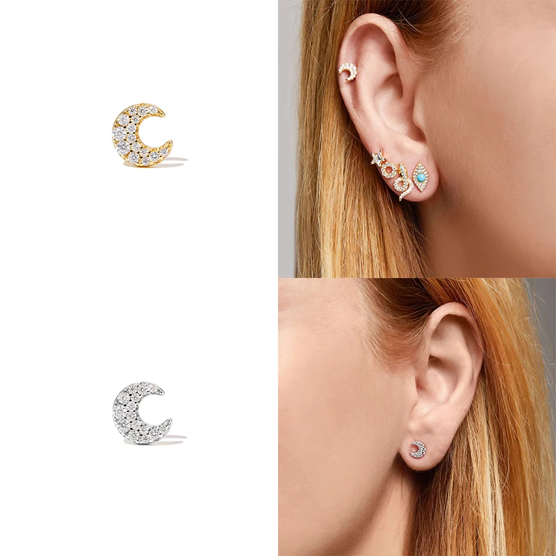 Mini Moon Zircon Cartilage Ear Studs for Women Earrings Boho Piercing Fashion Jewelry Ins Same Earring Popular Party Gifts
Mini Moon Zircon Cartilage Ear Studs for Women Earrings Boho Piercing Fashion Jewelry Ins Same Earring Popular Party Gifts