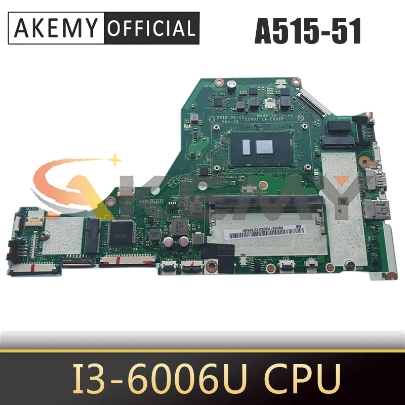 NBGSU1100 For ACER Aspire A515-51 i3-6006U Notebook Mainboard LA-E891P SR2UW DDR4 Laptop Motherboard
NBGSU1100 For ACER Aspire A515-51 i3-6006U Notebook Mainboard LA-E891P SR2UW DDR4 Laptop Motherboard