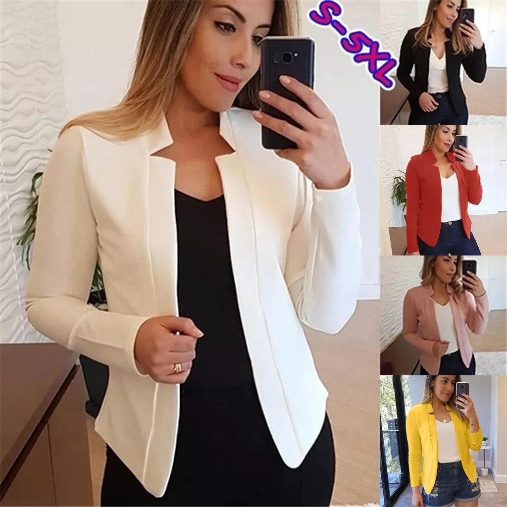 Fashion Long Sleeve Solid Jackets Coat Ladies Slim Small Suit Jacket Blazers For Women Elegant Stylish veste femme 2022
Fashion Long Sleeve Solid Jackets Coat Ladies Slim Small Suit Jacket Blazers For Women Elegant Stylish veste femme 2022