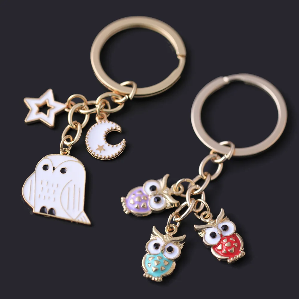 Owl Key Chain Moon Star Night Keychain For Women Colorful Enamel Car Bag Pendant Fashion Jewelry
Owl Key Chain Moon Star Night Keychain For Women Colorful Enamel Car Bag Pendant Fashion Jewelry