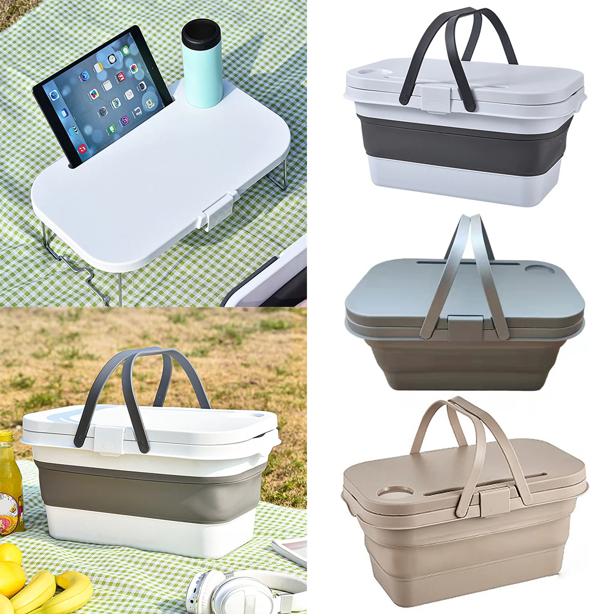 Folding Picnic Camping Box Folding Storage Box Reusable Collapsible Storage Bin Plastic Outdoor Carrying Basket with Cover and
Folding Picnic Camping Box Folding Storage Box Reusable Collapsible Storage Bin Plastic Outdoor Carrying Basket with Cover and