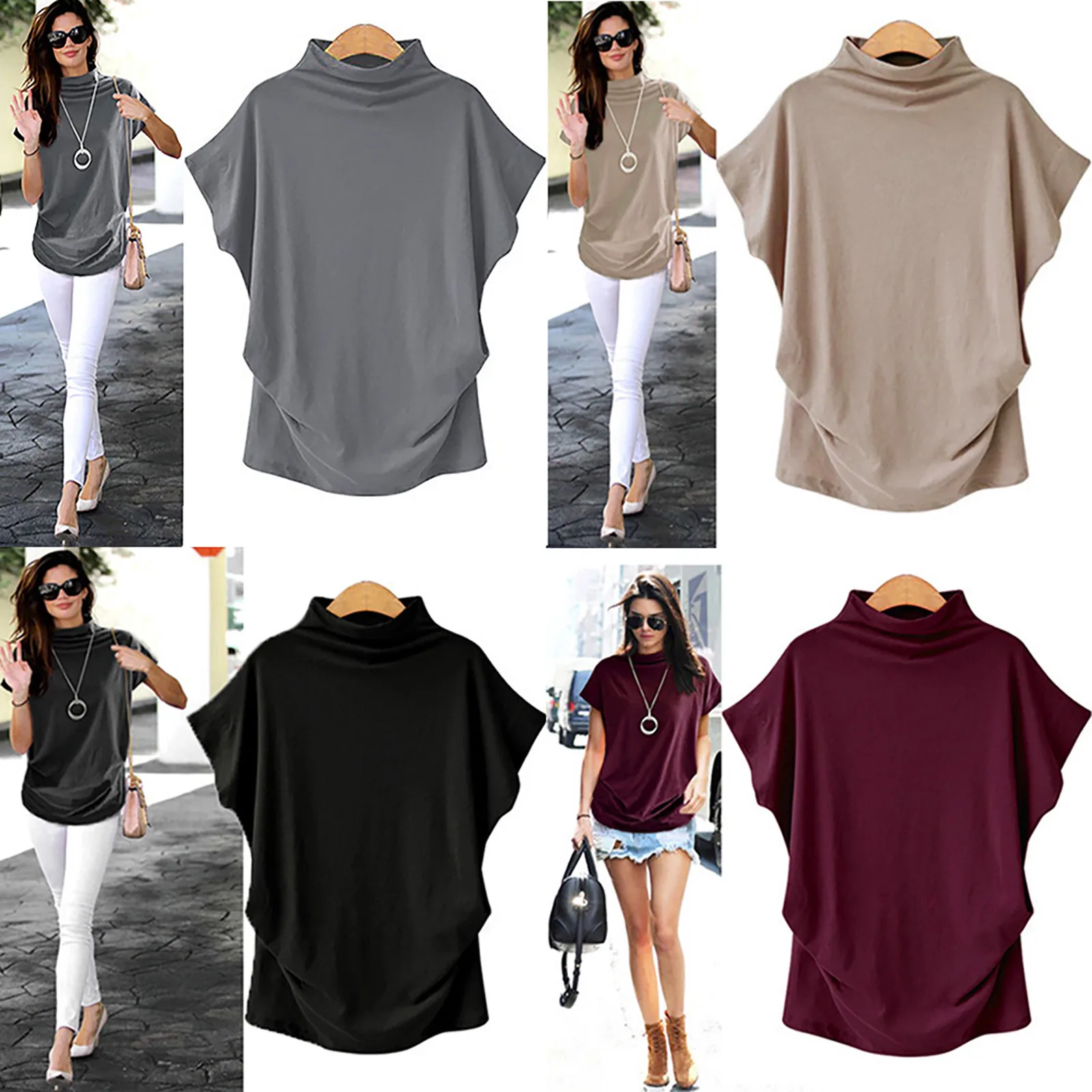 Short Casual Solid Turtleneck T Shirt Top Blouse Sleeve Women Maternity Loose Tops V Neck T Shirts for Women Long Sleeve
Short Casual Solid Turtleneck T Shirt Top Blouse Sleeve Women Maternity Loose Tops V Neck T Shirts for Women Long Sleeve