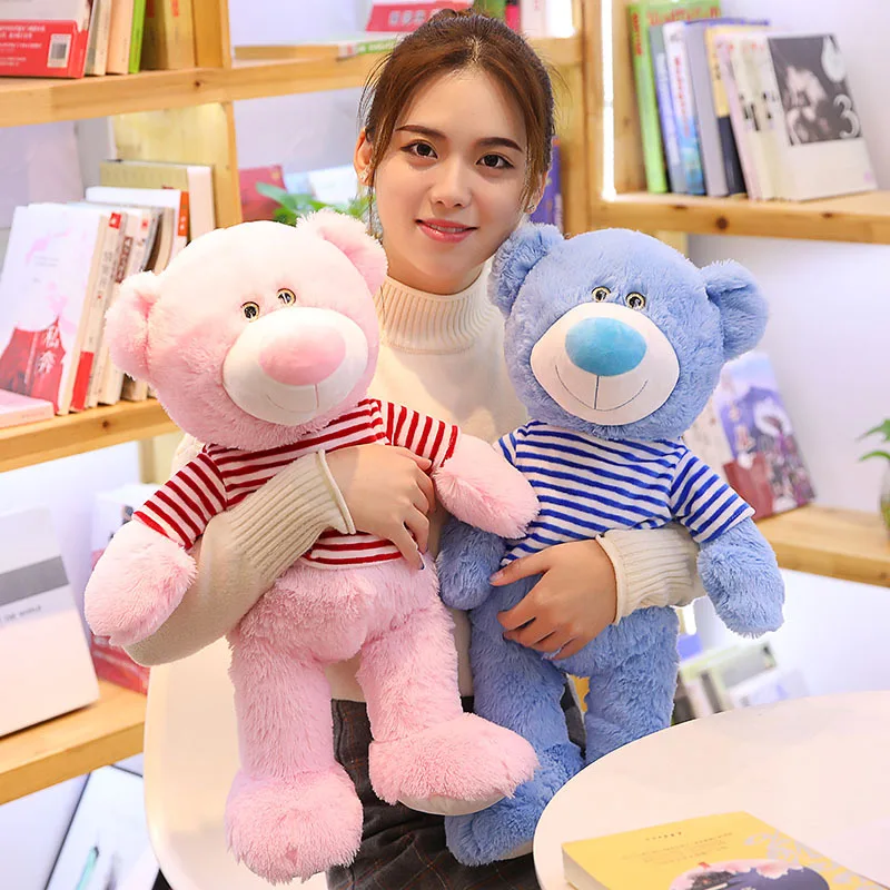 Cuddly Romantic Pink Girls Gift 23Inch Plush Toy Teddy Bear with Stripe Shirt Custom Teddy Bear Stuffed Animals Home Decorations
Cuddly Romantic Pink Girls Gift 23Inch Plush Toy Teddy Bear with Stripe Shirt Custom Teddy Bear Stuffed Animals Home Decorations