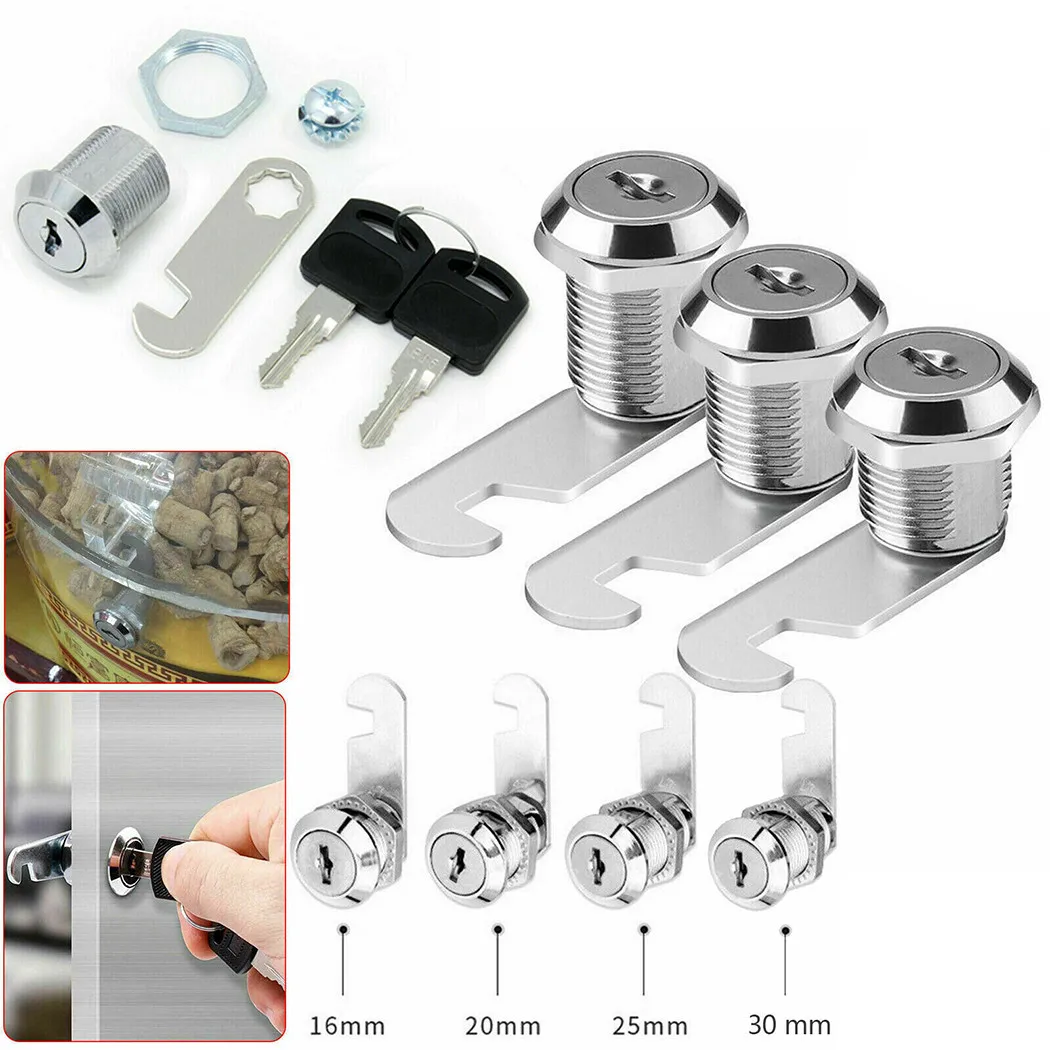 16/20/25/30mm Cam Lock Security Door Barrel Drawer Cabinet Mail Box Locker Cupboard 2 Key Removable Drawer Filing Door Hardware
16/20/25/30mm Cam Lock Security Door Barrel Drawer Cabinet Mail Box Locker Cupboard 2 Key Removable Drawer Filing Door Hardware