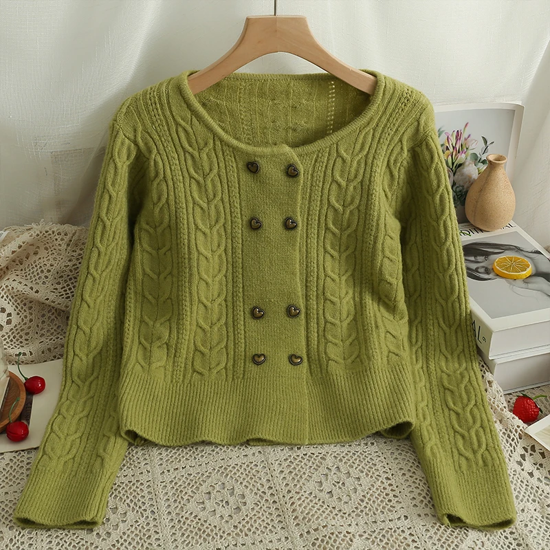 Autumn Winter Cardigans Woman Almighty Casual Long Sleeve O-Neck Double Breasted Femme Shirts Tops Korean Fashion Women Blusas
Autumn Winter Cardigans Woman Almighty Casual Long Sleeve O-Neck Double Breasted Femme Shirts Tops Korean Fashion Women Blusas