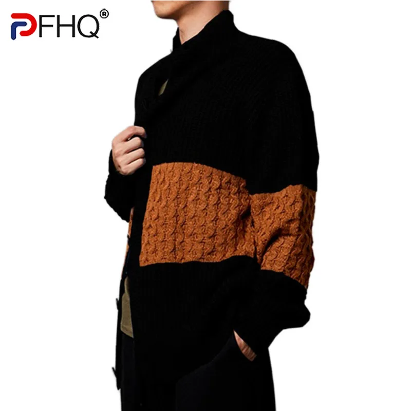 PFHQ 2022 Men's Personality Cardigan Long Sleeve Splicing Knitted Jacket Autumn Winter Clothes Male Sweater Casual Coat 21Q4182
PFHQ 2022 Men's Personality Cardigan Long Sleeve Splicing Knitted Jacket Autumn Winter Clothes Male Sweater Casual Coat 21Q4182