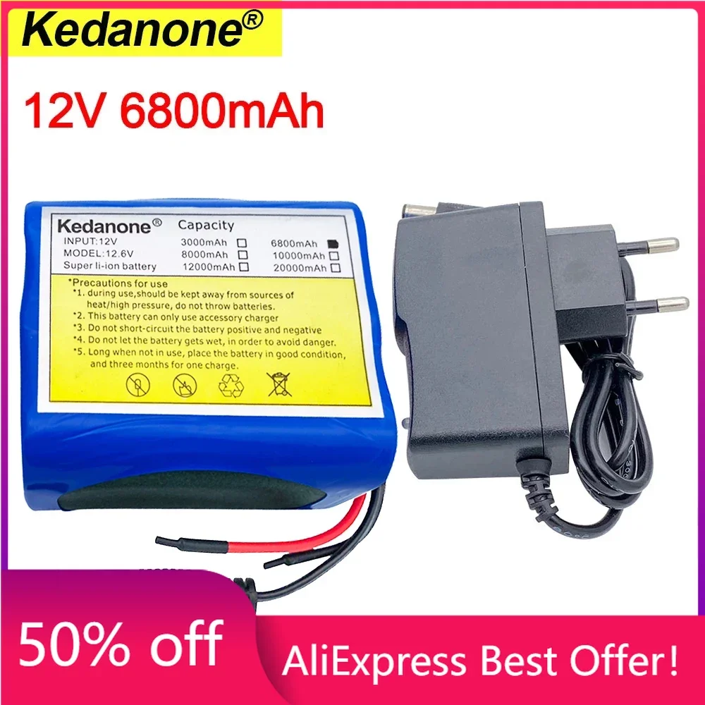 12V 6800mah battery 18650 lithium ion 6.8 ah rechargeable battery with BMS lithium battery pack protection board + 12.6V charger
12V 6800mah battery 18650 lithium ion 6.8 ah rechargeable battery with BMS lithium battery pack protection board + 12.6V charger