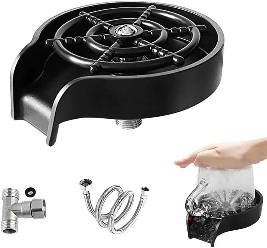 Kitchen Sink Glass Rinser Stainless Steel High Pressure Cup Cleaner Automatic Cup Washer Kitchen Faucet Bar Bottle Washer Tools
Kitchen Sink Glass Rinser Stainless Steel High Pressure Cup Cleaner Automatic Cup Washer Kitchen Faucet Bar Bottle Washer Tools