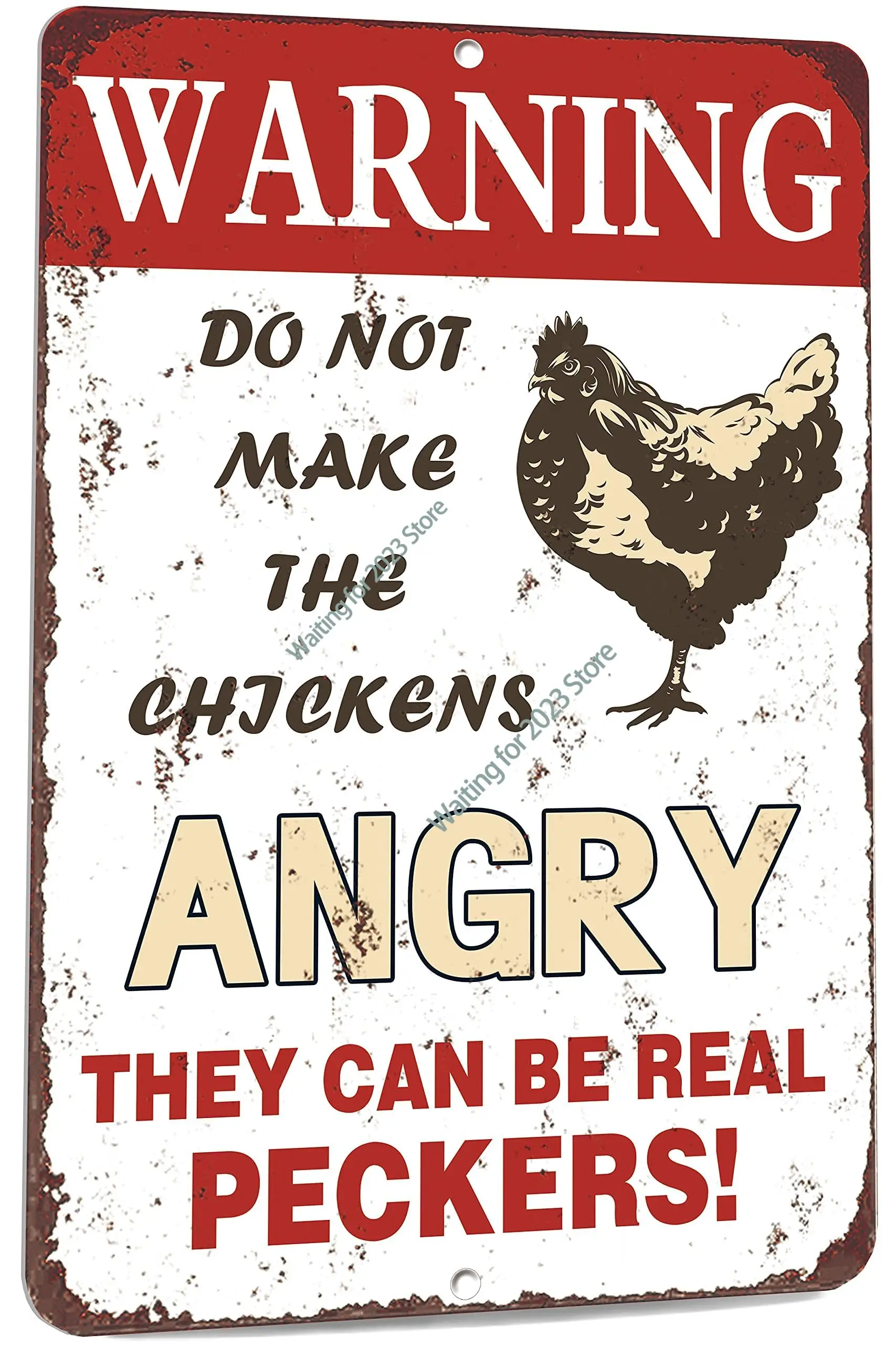 Funny Chicken Coop Warning Do Not Make The Chickens Angry Metal Signs Chicken Warning Tin Signs for Farmhouse Gate Fence Wall
Funny Chicken Coop Warning Do Not Make The Chickens Angry Metal Signs Chicken Warning Tin Signs for Farmhouse Gate Fence Wall