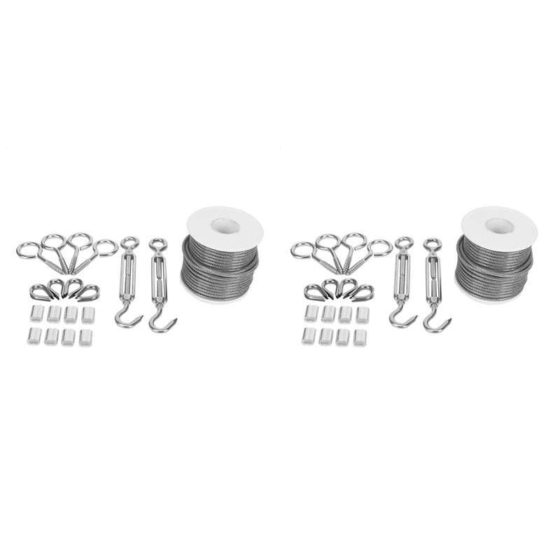 2X Garden Wire Rope,15M 3Mm Stainless Steel Cable Rope With Clips Tensioner Turnbuckles
2X Garden Wire Rope,15M 3Mm Stainless Steel Cable Rope With Clips Tensioner Turnbuckles