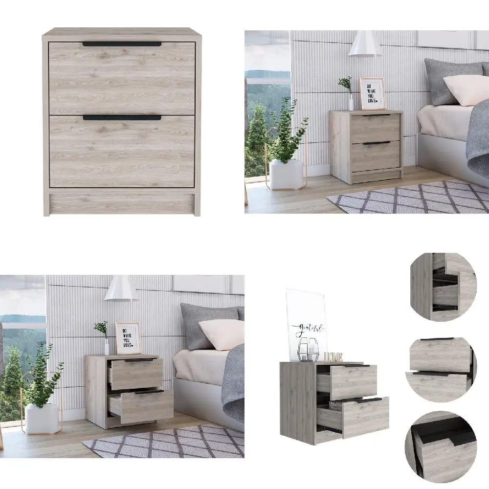 Modern Fashionably Designend Light Gray Painted Finish 2 Drawers Storage End Table Nightstand.
Modern Fashionably Designend Light Gray Painted Finish 2 Drawers Storage End Table Nightstand.