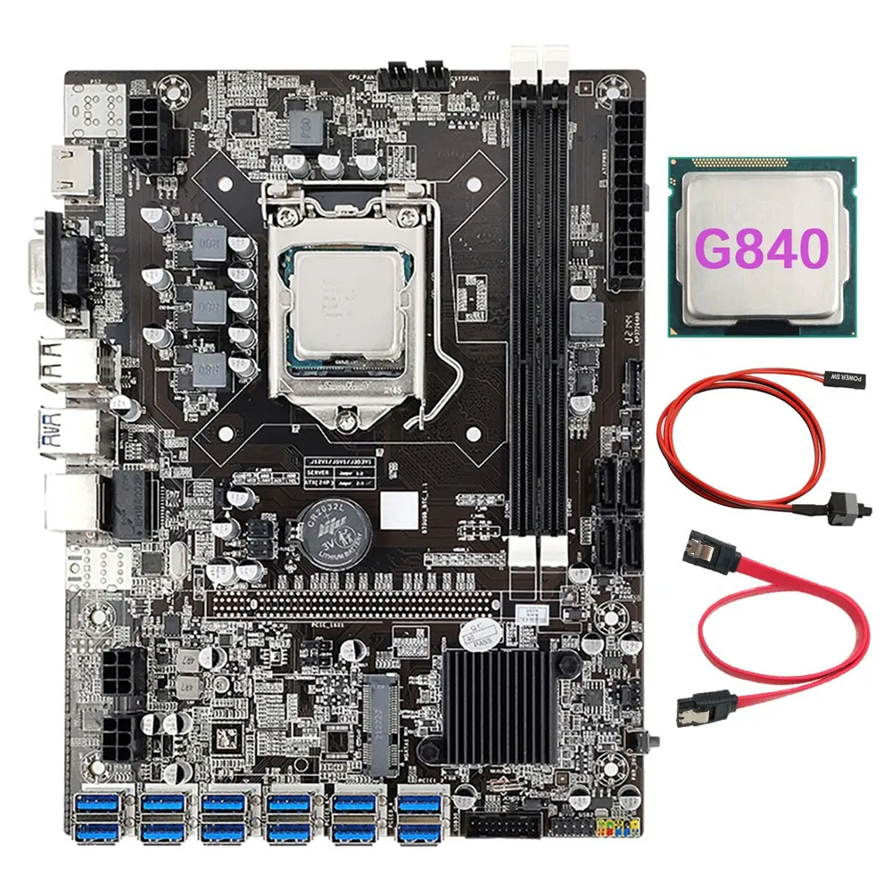 Материнская плата B75 12 Card для майнинга BTC + ЦП G840 + кабель SATA + кабель переключения 12XUSB3.0 на PCIE 1X LGA1155 DDR3 MSATA ETH Майнер
Материнская плата B75 12 Card для майнинга BTC + ЦП G840 + кабель SATA + кабель переключения 12XUSB3.0 на PCIE 1X LGA1155 DDR3 MSATA ETH Майнер