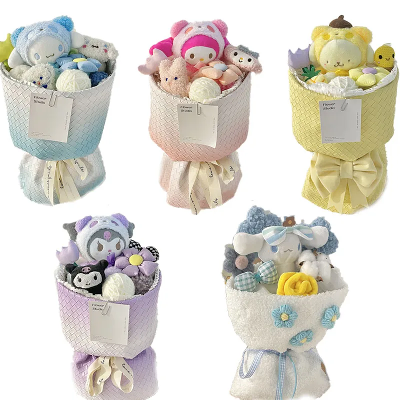 Kawaii Sanrioed кукольный букет Kuromi Mymelody Cinnamoroll Милый Мультфильм Плюшевая Кукла Букет для детей девочек на день рождения рождественские подарки
Kawaii Sanrioed кукольный букет Kuromi Mymelody Cinnamoroll Милый Мультфильм Плюшевая Кукла Букет для детей девочек на день рождения рождественские подарки