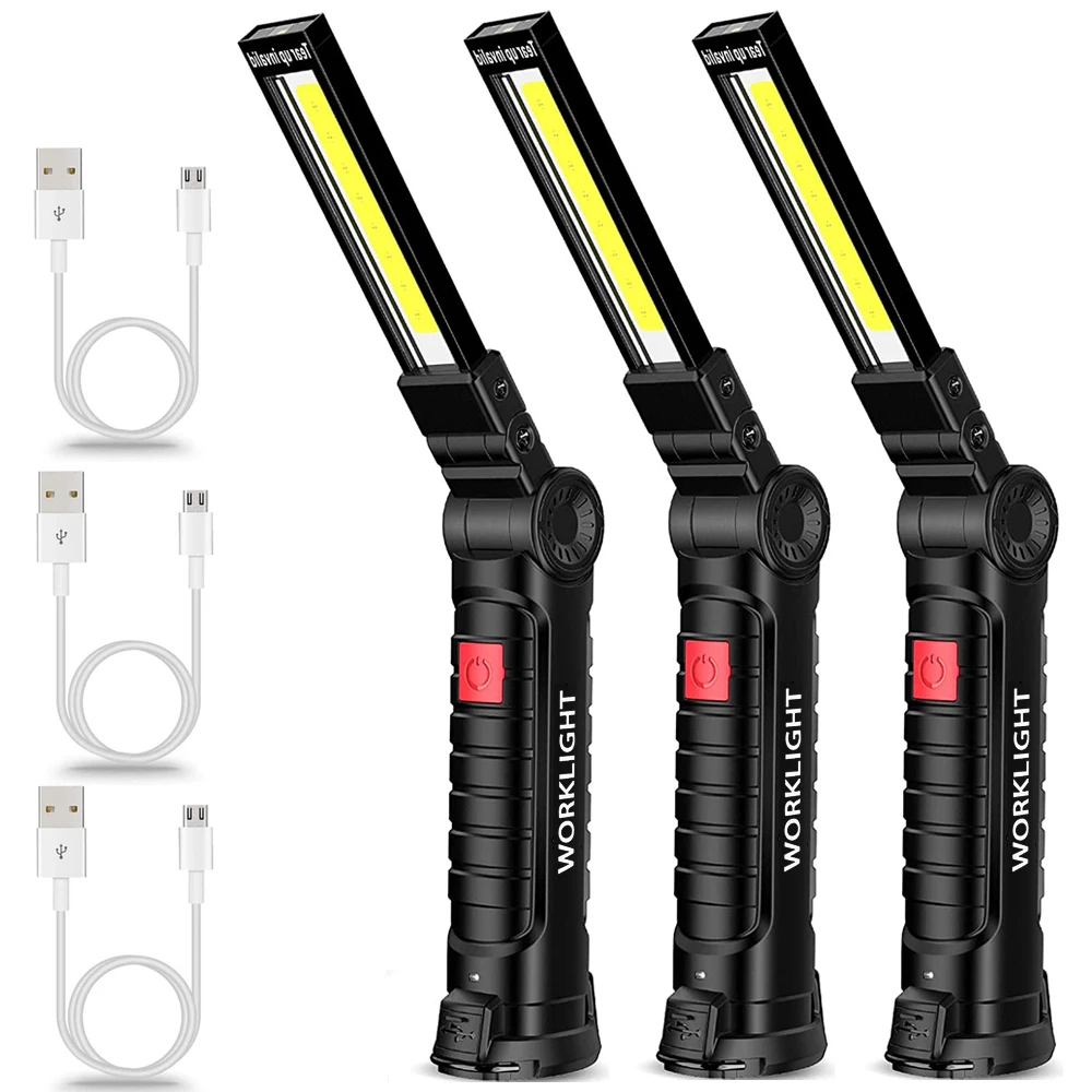 Portable USB Rechargeable With Built-in Battery Set Multi Function Folding Work Light COB LED Camping Torch Flashlight
Portable USB Rechargeable With Built-in Battery Set Multi Function Folding Work Light COB LED Camping Torch Flashlight