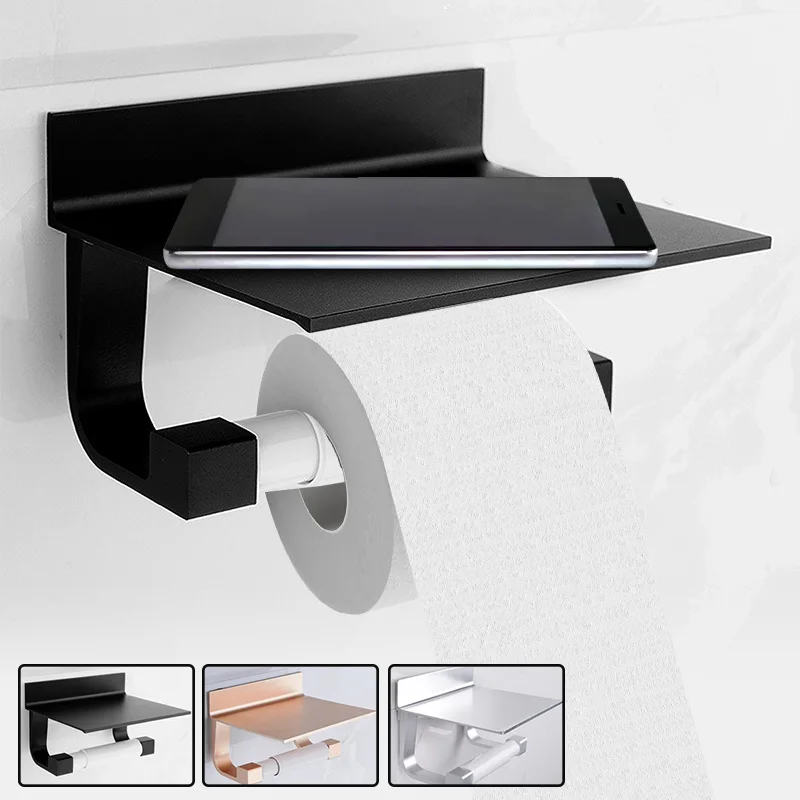 Black Golden Paper Holder Wall Mounted Bathroom Accessories Phone Rack Toilet Shelf Space Aluminum Towel Rack Tissue Boxes Black
Black Golden Paper Holder Wall Mounted Bathroom Accessories Phone Rack Toilet Shelf Space Aluminum Towel Rack Tissue Boxes Black