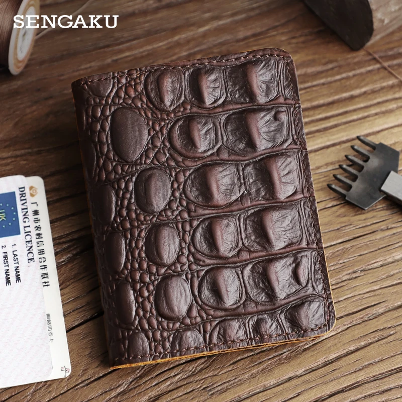 Handmade Genuine Leather Card Wallet Retro With Crocodile Pattern Card Holder Driver License Slot Portable ID Card Pocket
Handmade Genuine Leather Card Wallet Retro With Crocodile Pattern Card Holder Driver License Slot Portable ID Card Pocket