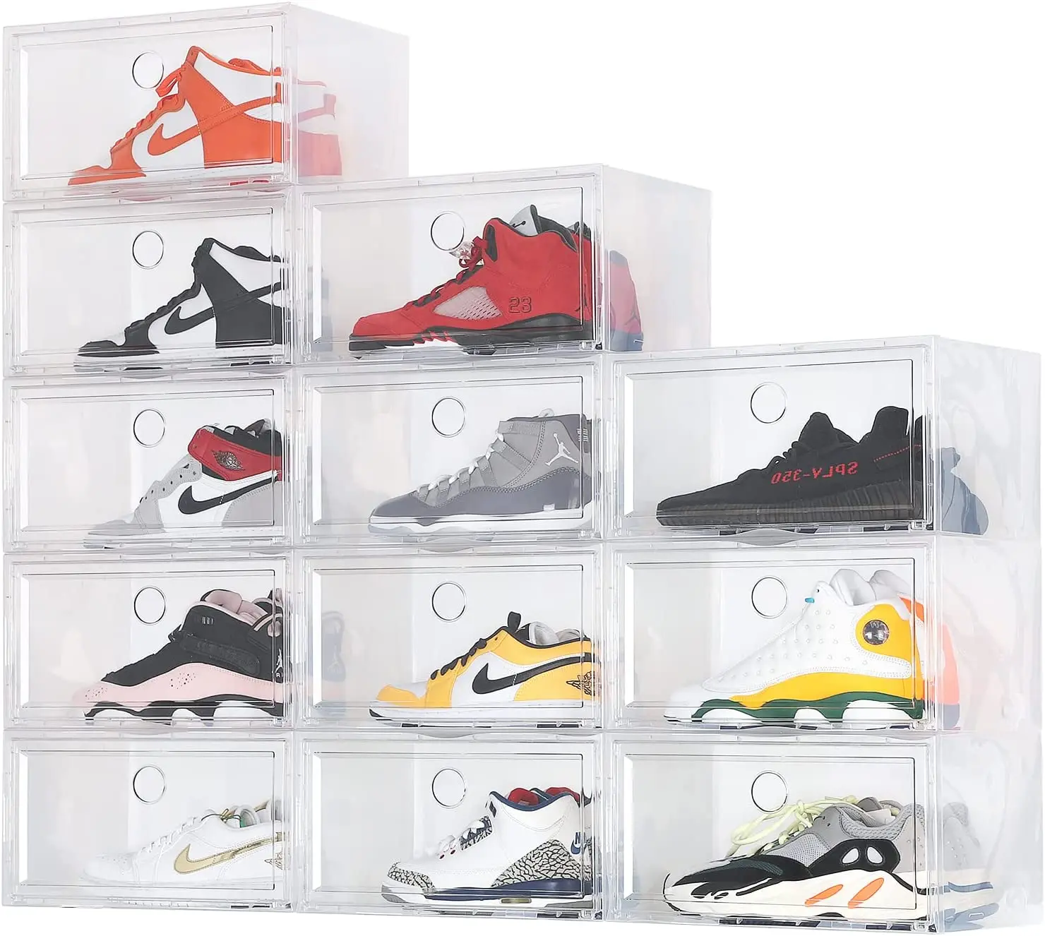 12 Packs Shoe Boxes Clear Plastic Stackable,Sneaker Container Storage Box, XL Shoe Boxes with Lids for Closet
12 Packs Shoe Boxes Clear Plastic Stackable,Sneaker Container Storage Box, XL Shoe Boxes with Lids for Closet