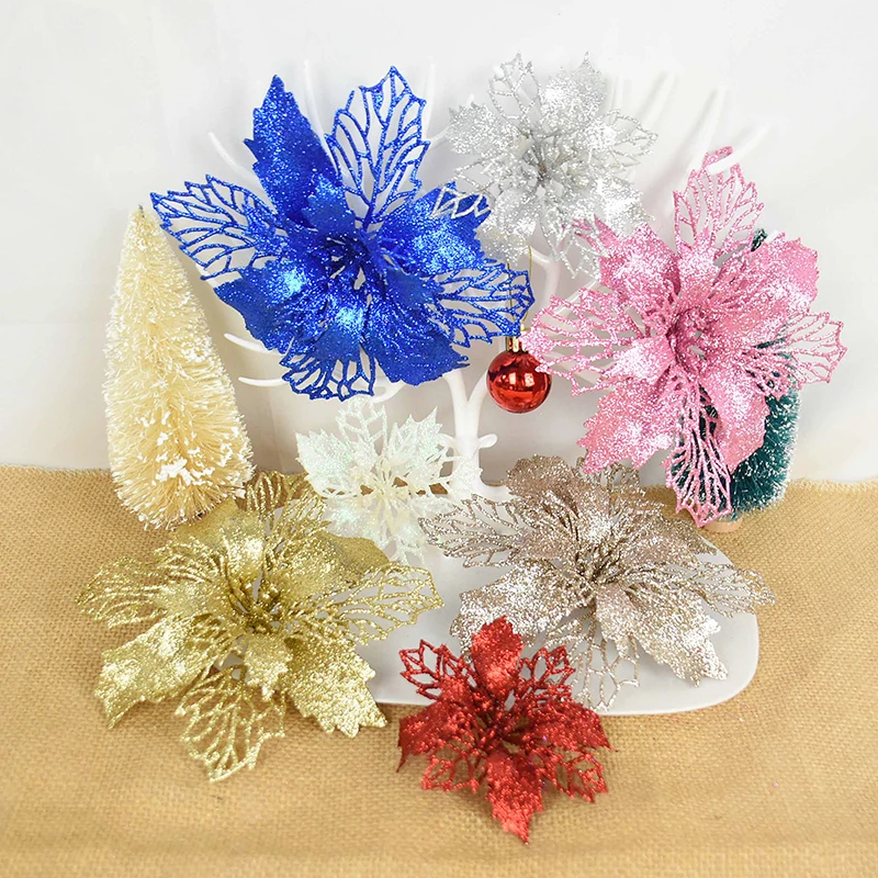 5pcs 9/11/16cm Christmas Artifical Flowers Flash Simulation Flower Head Wedding New Year Christmas Decor Fake Flower Supplies
5pcs 9/11/16cm Christmas Artifical Flowers Flash Simulation Flower Head Wedding New Year Christmas Decor Fake Flower Supplies