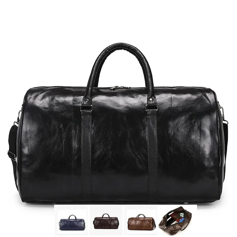 

Leather Travel Bag Large Duffle Independent Big Fitness Bags Handbag Bag Luggage Shoulder Bag Black Men Fashion Zipper Pu Сумка