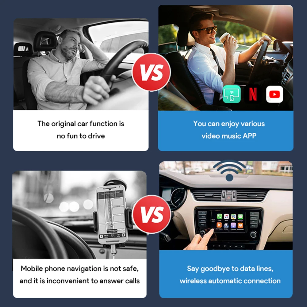 Wireless CarPlay Adapter Android 11.0 Wired To Wreless Carplay Ai Box HDMI Morrorlink Map Car Multimedia Carplay Smart Box
Wireless CarPlay Adapter Android 11.0 Wired To Wreless Carplay Ai Box HDMI Morrorlink Map Car Multimedia Carplay Smart Box